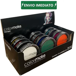 Kit 12 Pancake Colormake Em Pó Compacto