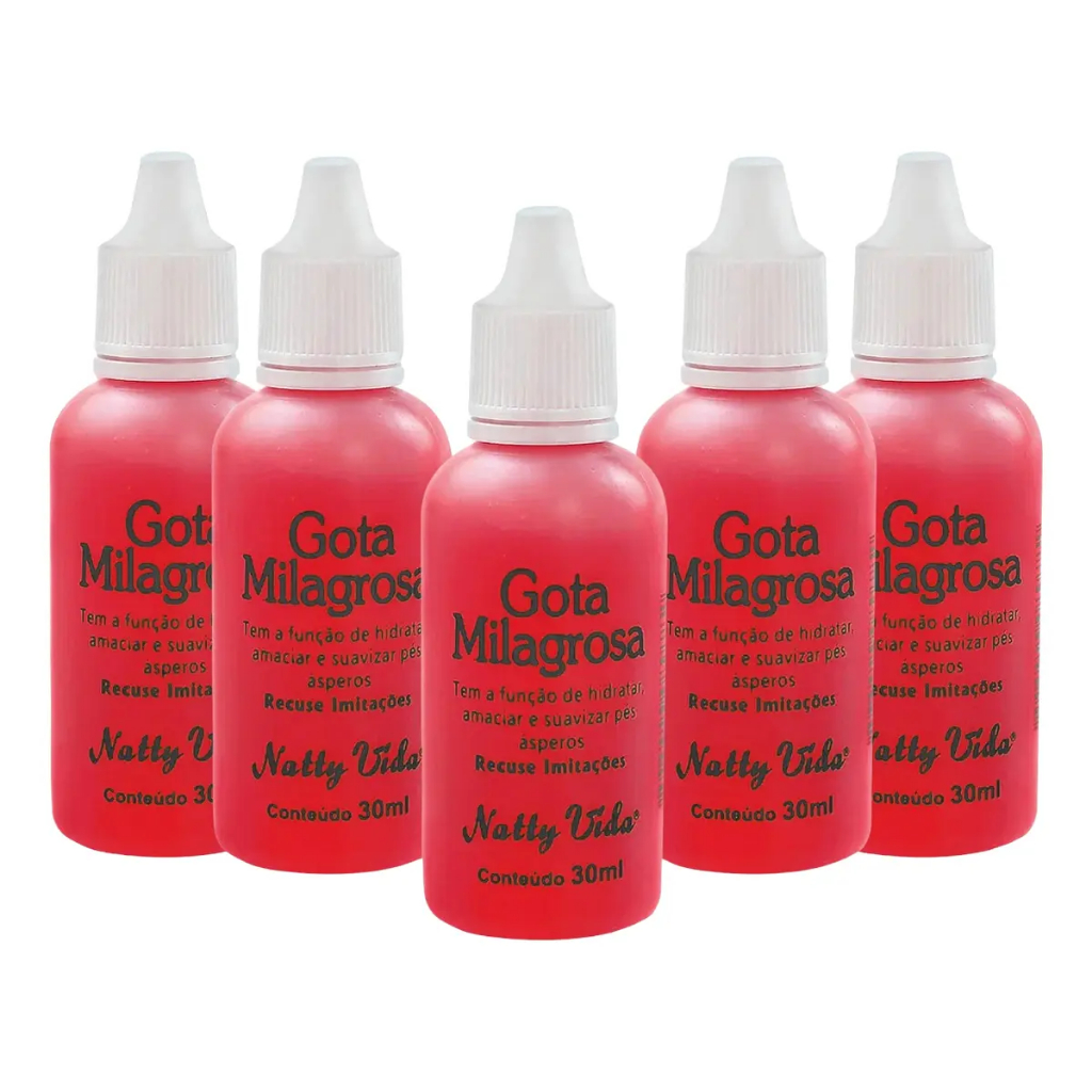 Kit 5 Gota Milagrosa Natty Vida – Hidratação Profunda para Pés Perfeitos