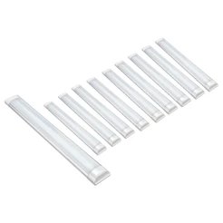 kit 10un 18w Luminária Linear Led 60cm branco/ amarelo/ neutro Tubular slim Sobrepor