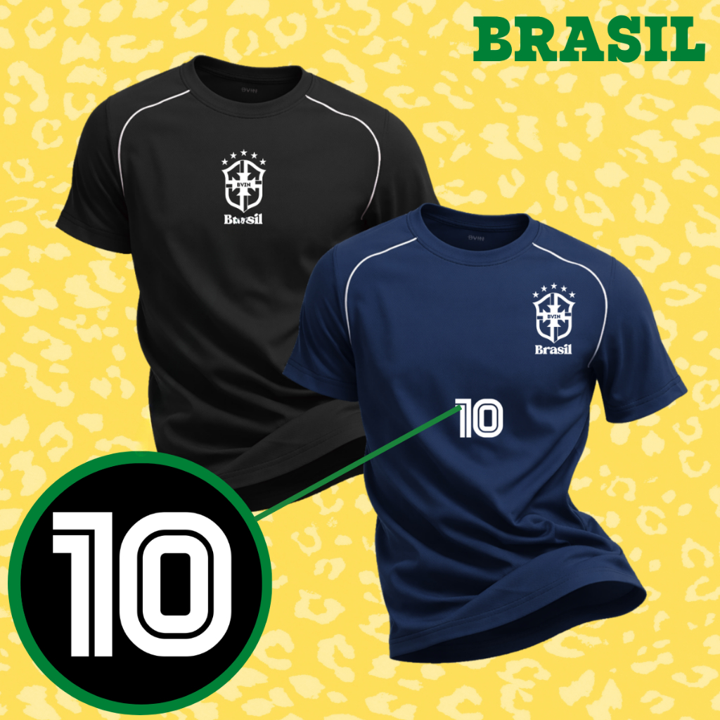 Kit 2 Camisetas Dryfit Masculina Futebol Treino Respirável Conforto