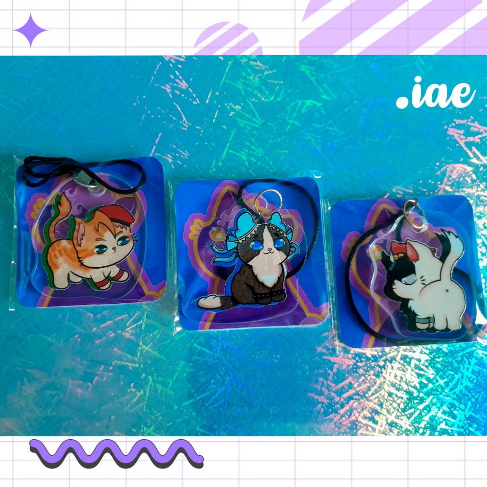 Chaveiro de celular Acrílico Personalizado Gato Street Fighter  Ken Ryu Akuma Chun-Li Cammy M.Bison