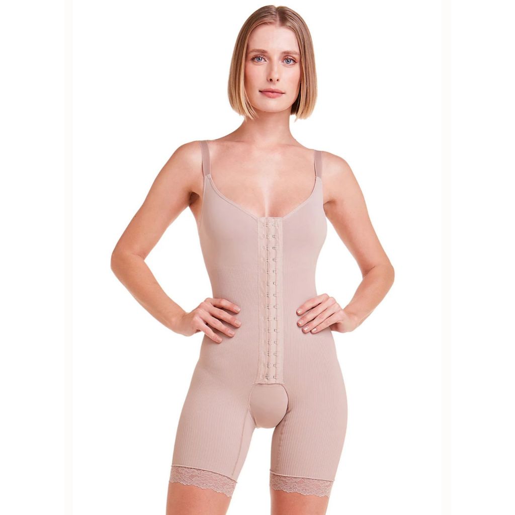 Body Macaquinho Modelador Emana Plié Alça Fina Ameniza Celulite Abertura Higiênica Feminino