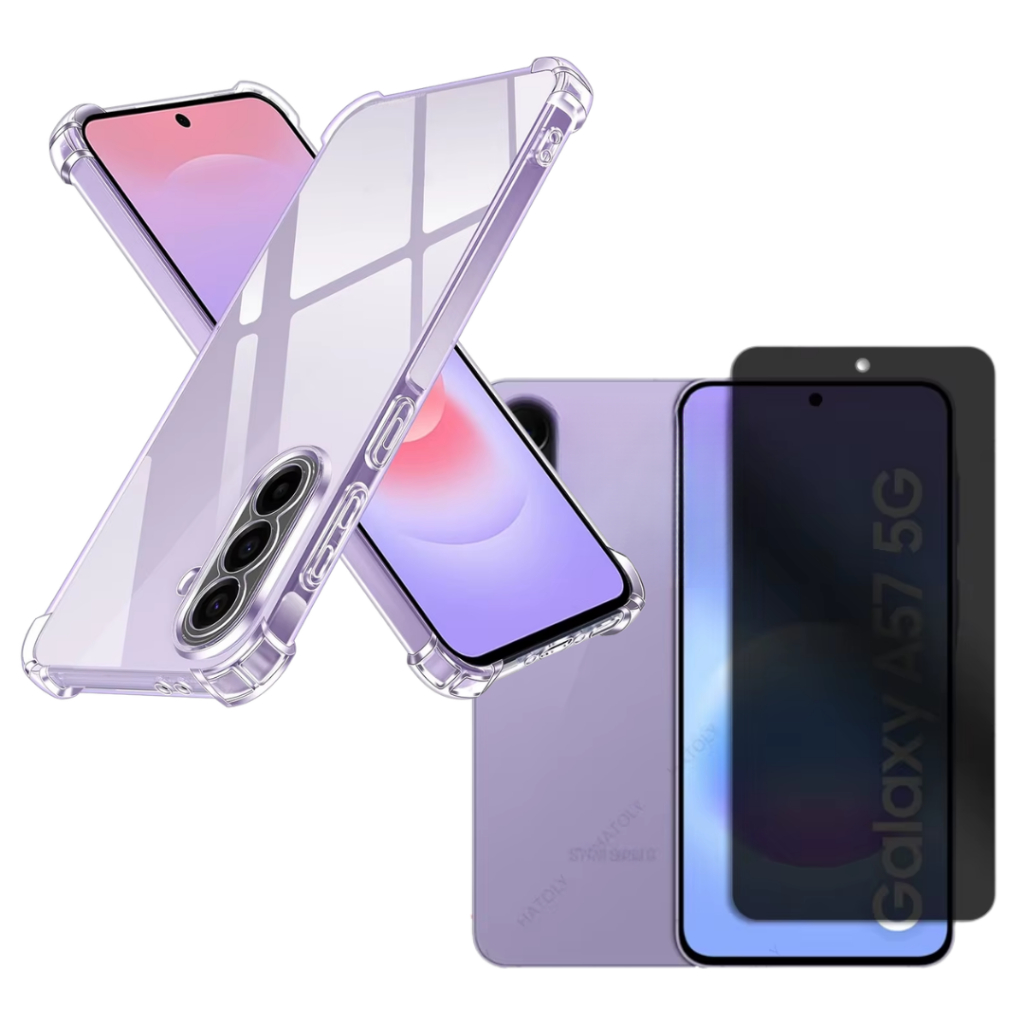 Capa Capinha Anti Impacto + Película 9D 3D Privacidade Para Samsung Galaxy A37 / A57