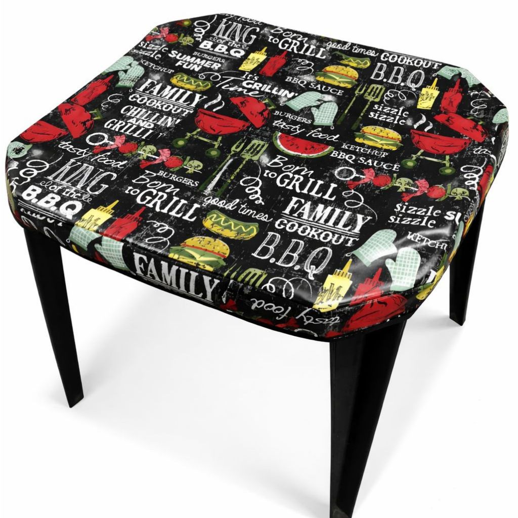 Kit 3  Capas Impermeável Estampada Para Mesa Quadrada Restaurante/Bar/Lanchonete 70x70
