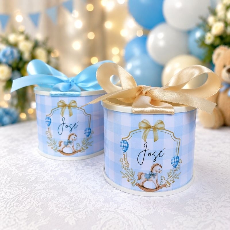 Tubolatas Personalizadas 5x6-  CHÁ DE BEBÊ CAVALINHO-Lembrancinhas/Maternidade/Chá de bebê/Festa Infantil-DIVERSOS TEMAS
