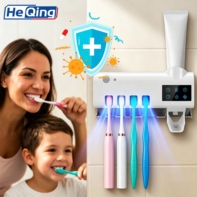 Suporte Para Escova De Dentes Esterilizador Com Luz UV Antibacteriano Automático De Creme Dental
