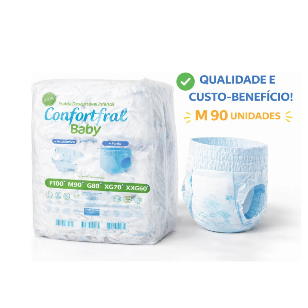 Fralda Shortinho Bebê - Pacotão - Segunda Linha (Pode Conter Defeitos/Sem Troca)