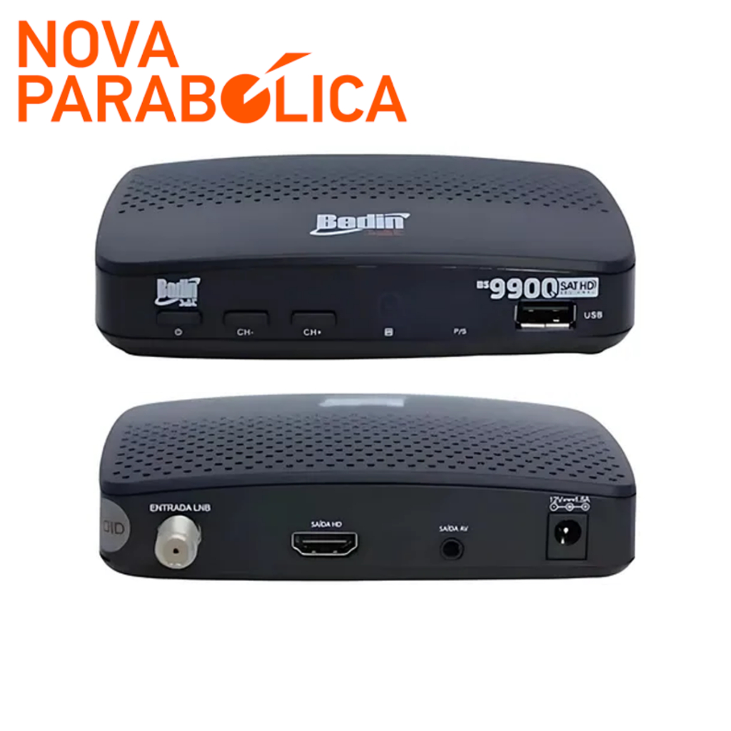 Aparelho para parabólica digital Bedin Sat bs 9900s banda ku Nova Parabólica