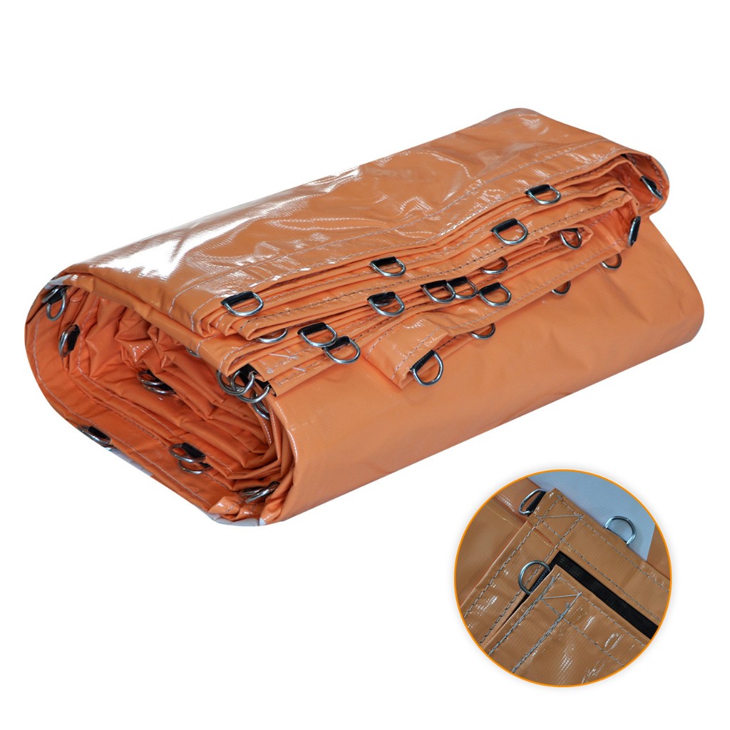Lona Caminhão Locomotiva Lonil Pvc Laranja Impermeável 8x4m