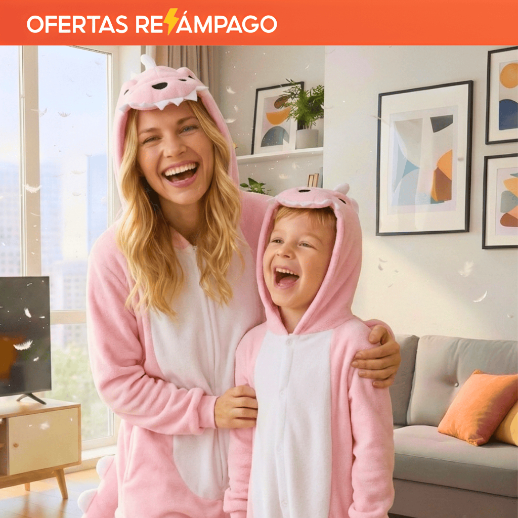 Macacão Pijama Infantil Adulto Unicórnio Dinossauro Rosa Kigurumi vários personagens