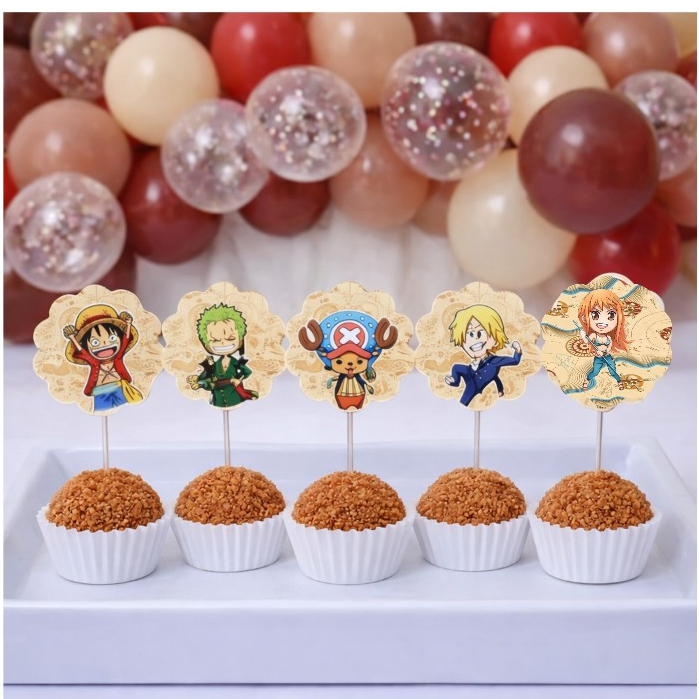 Topper de docinhos ou cupcake ONE PIECE/tags ONE PIECE