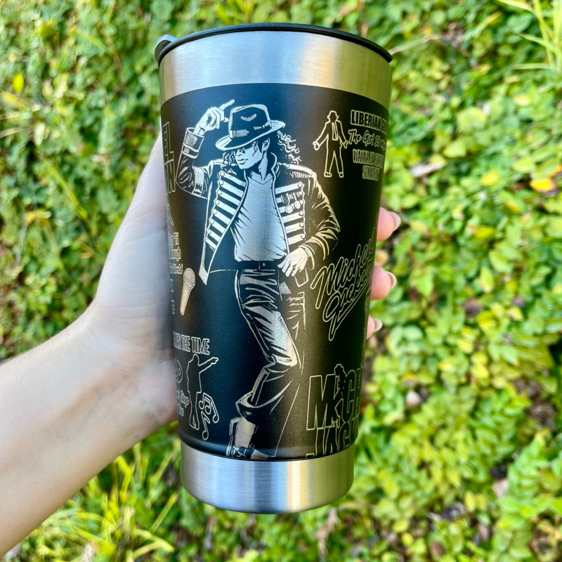 Copo Térmico MICHAEL JACKSON 473ml Personalizado – Gravação 360° em Aço Inox de Alta Qualidade