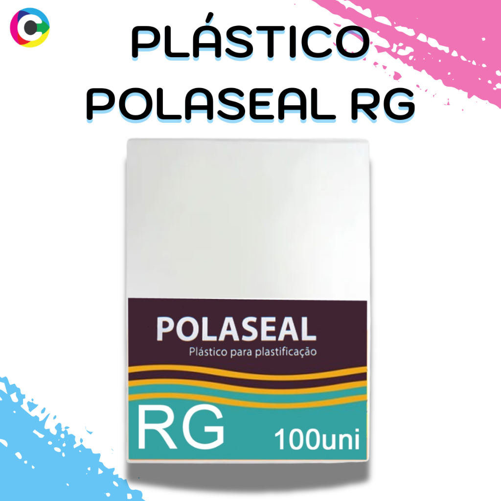 Plástico Para Plastificação Polaseal RG Folha 80x111mm 100 Un Transparente Escritório Documentos