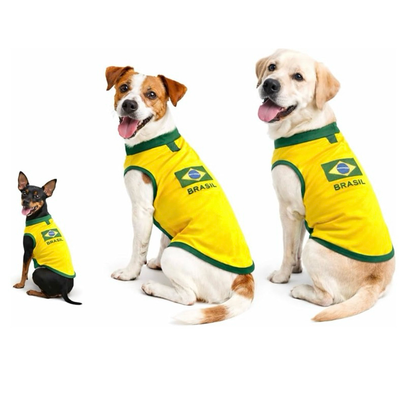 Roupa pet seleção brasileira, Roupinha brasil.