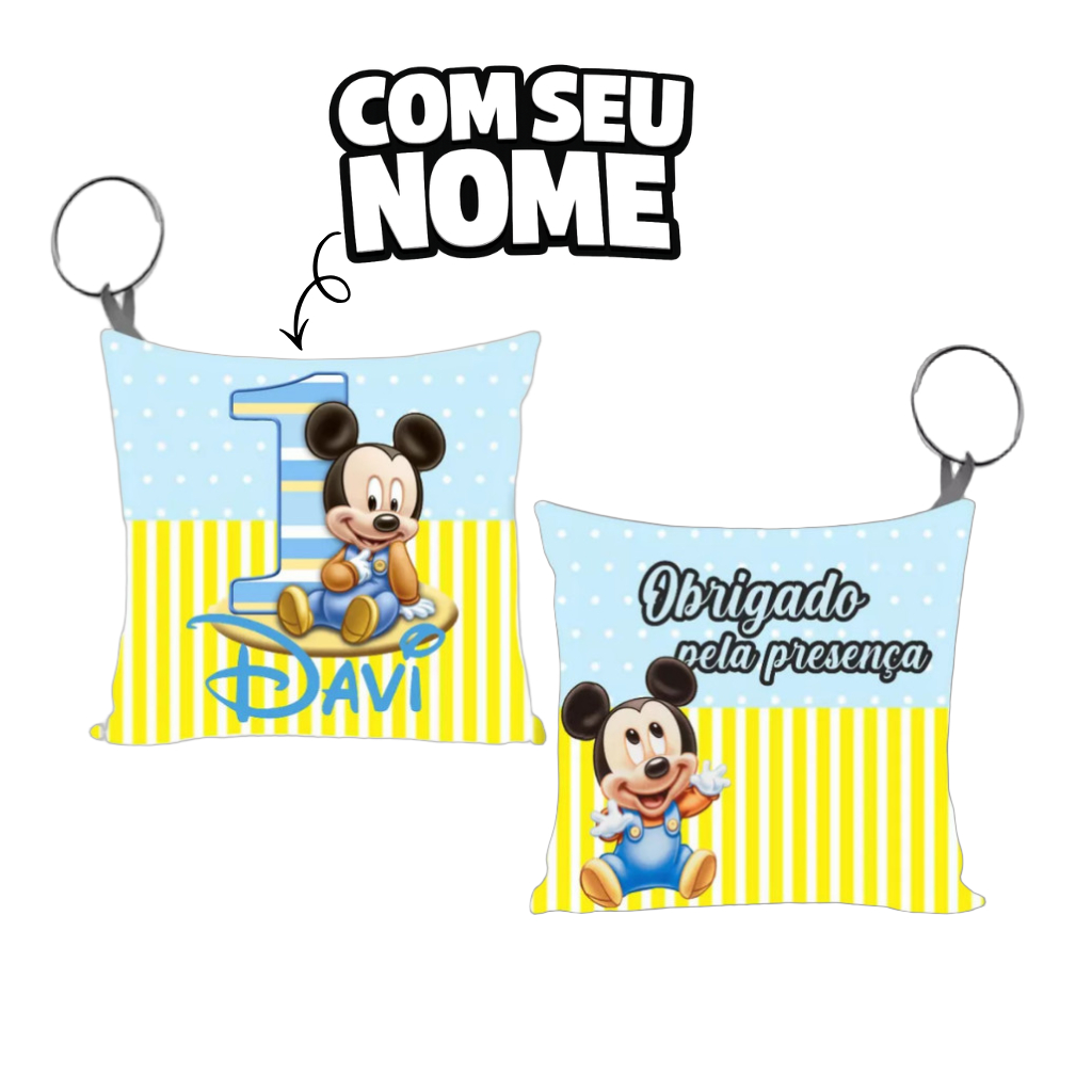 50/10un Almochaveiros Personalizados Tema Mickey Mouse Baby Lembrancinhas Para Aniversario Infantil