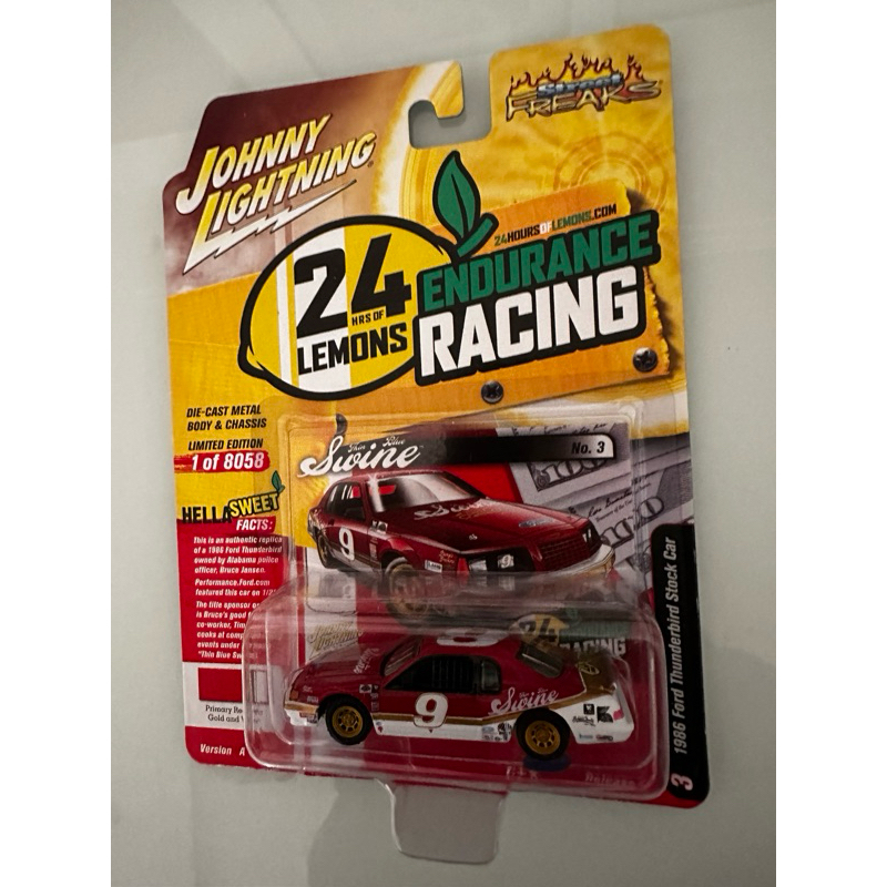 Johnny Lightning 1986 Ford Thunderbird Stock Car 1/64