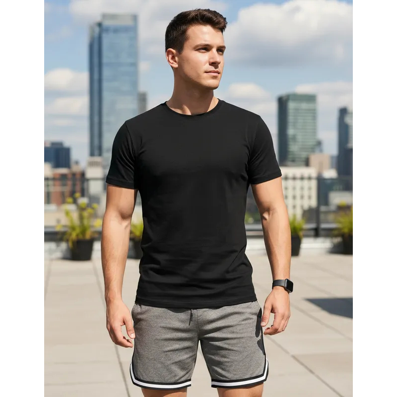 Camiseta Camisa Masculina Lisa Básica 100% Algodão Penteado Treino Academia Musculação Crossfit