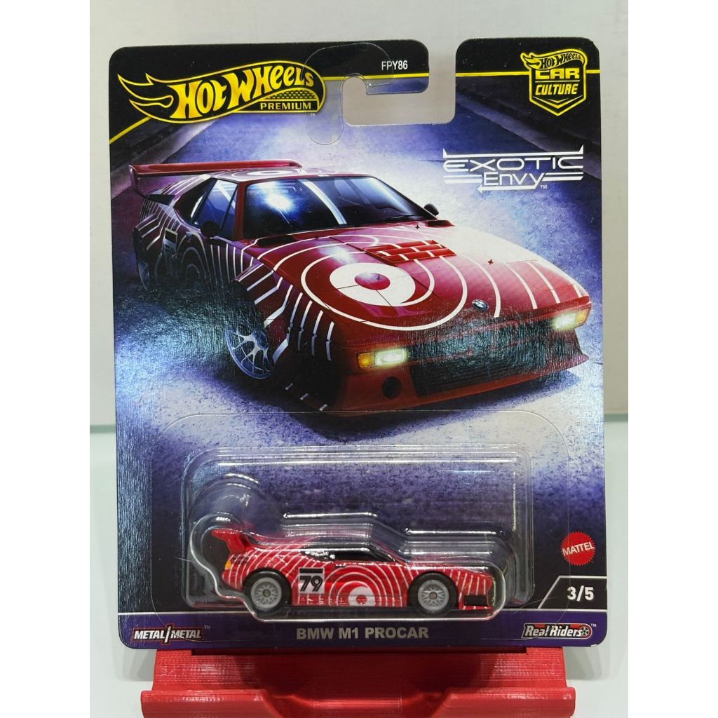 Miniatura BMW M1 Procar 1:64 Hot Wheels Premium Car Culture – Colecionável Mattel