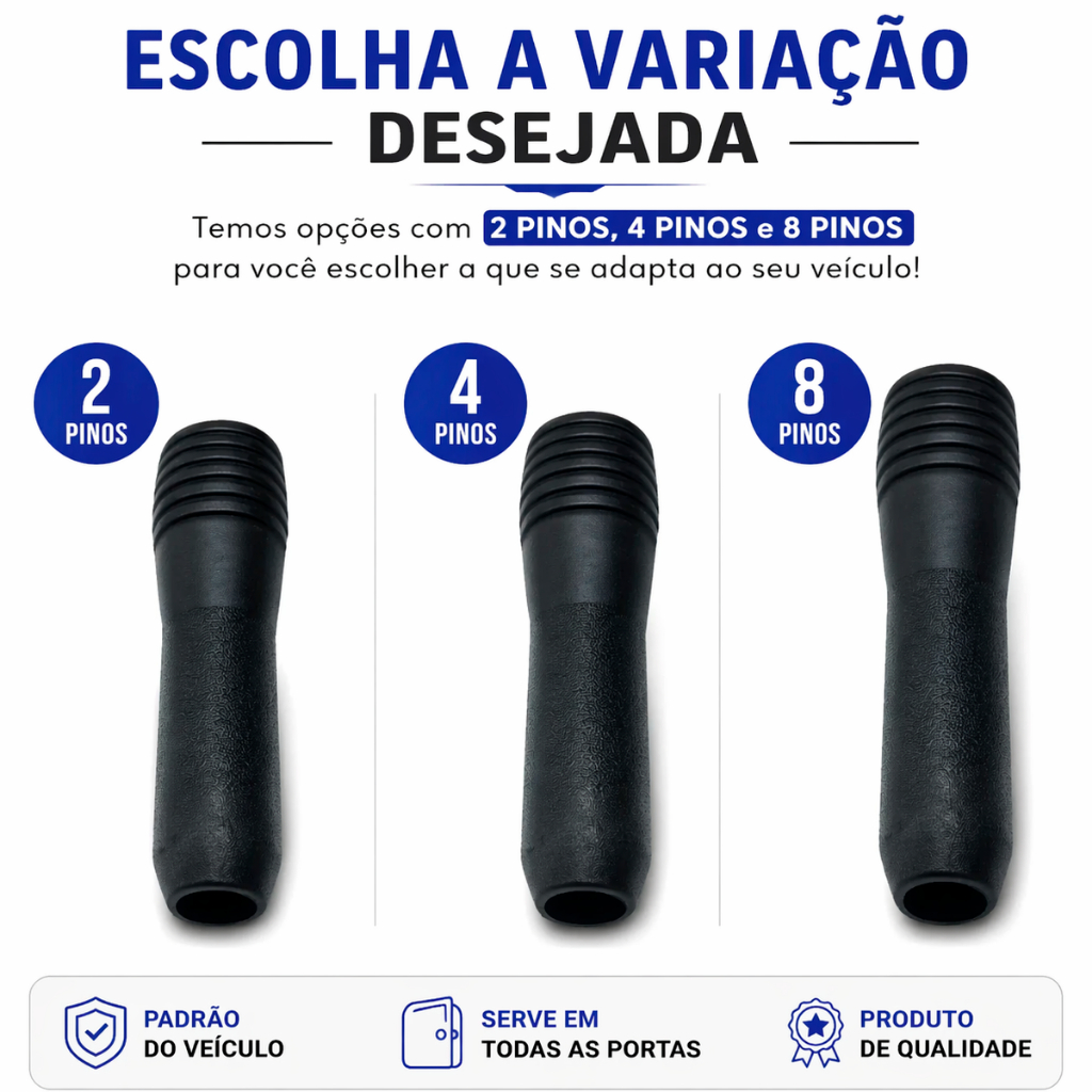 Kit 4 Pino Trava Porta Gol G3 2000 a 2005 Golf 94 a 98 Polo Classic 97 a 2002 Preto · foto 2