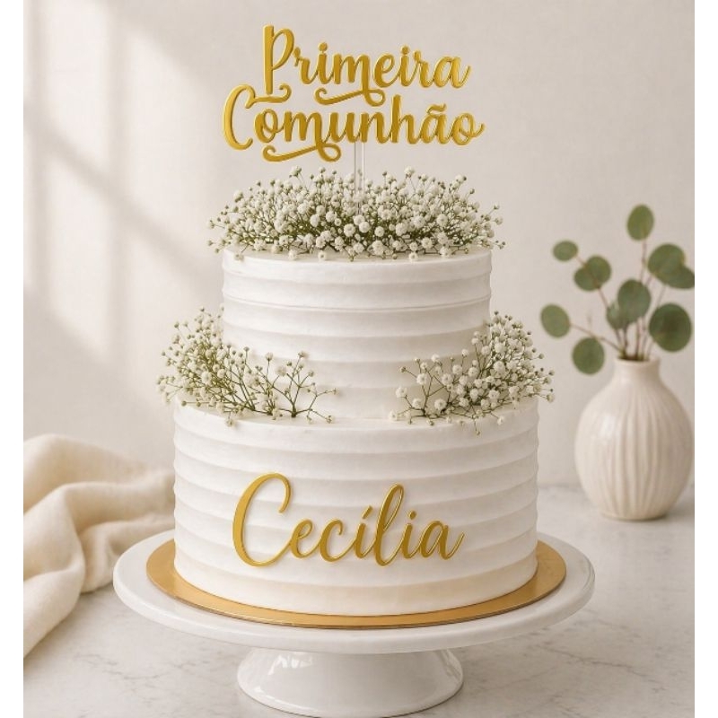 Topo de bolo Primeira comunhão. Topo de bolo primeira Eucaristia. Decoração Primeira comunhão.