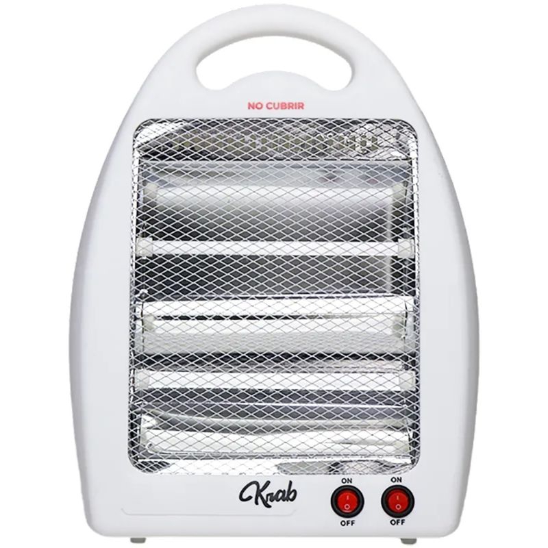 Aquecedor Eletrico Krab KBEP800 Quartzo Portátil / 800W / 110V ou 220V ~ 50/60HZ - Branco
