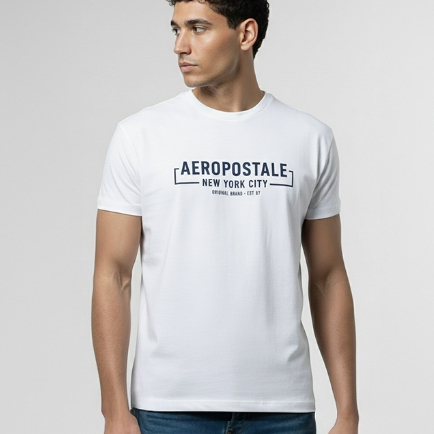Camiseta Básica Masculina Manga Curta Aero New York Aéropostale