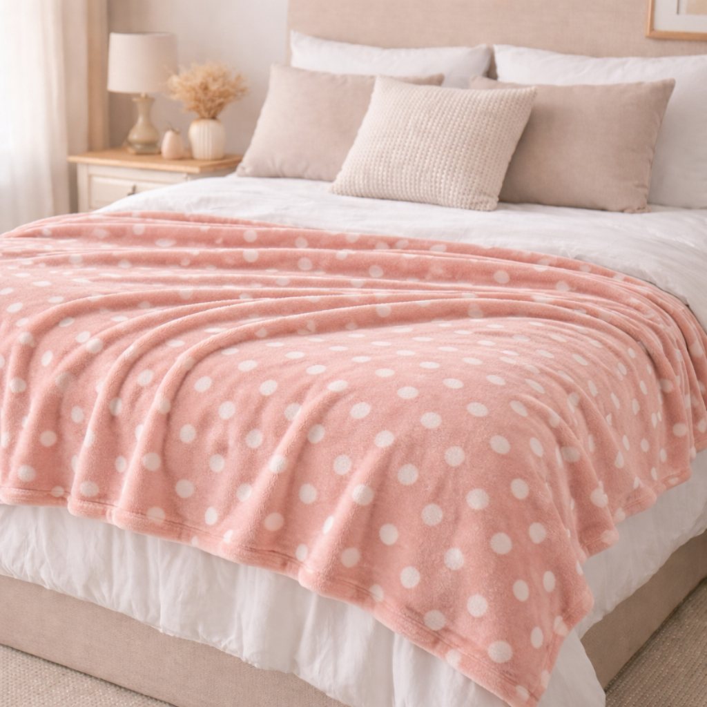 Manta Soft Casal Poá Macia Quentinha Confortável Para Cama Sofá Decorativa