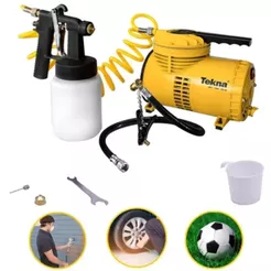 Compressor de Ar Direto 40 PSI 1/4 HP com Kit BIVOLT CD12151BK TEKNA