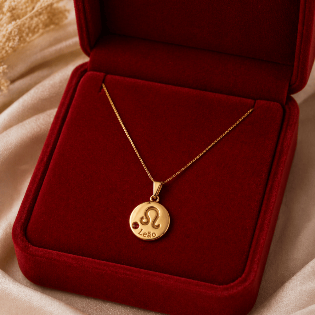 Imagem Colar de Signo Semi Joia Banhado a Ouro 18k
