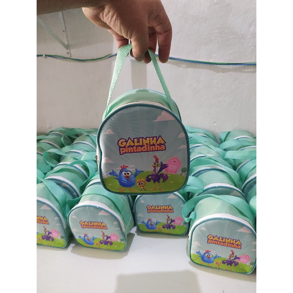 Bolsa Necessaire Galinha Pintadinha Personalizada Infantil Lembrancinha Festa Aniversário