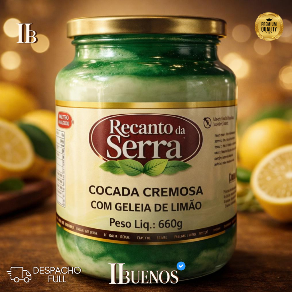 Cocada Cremosa com Geleia de Limão 660gr - Recanto da Serra
