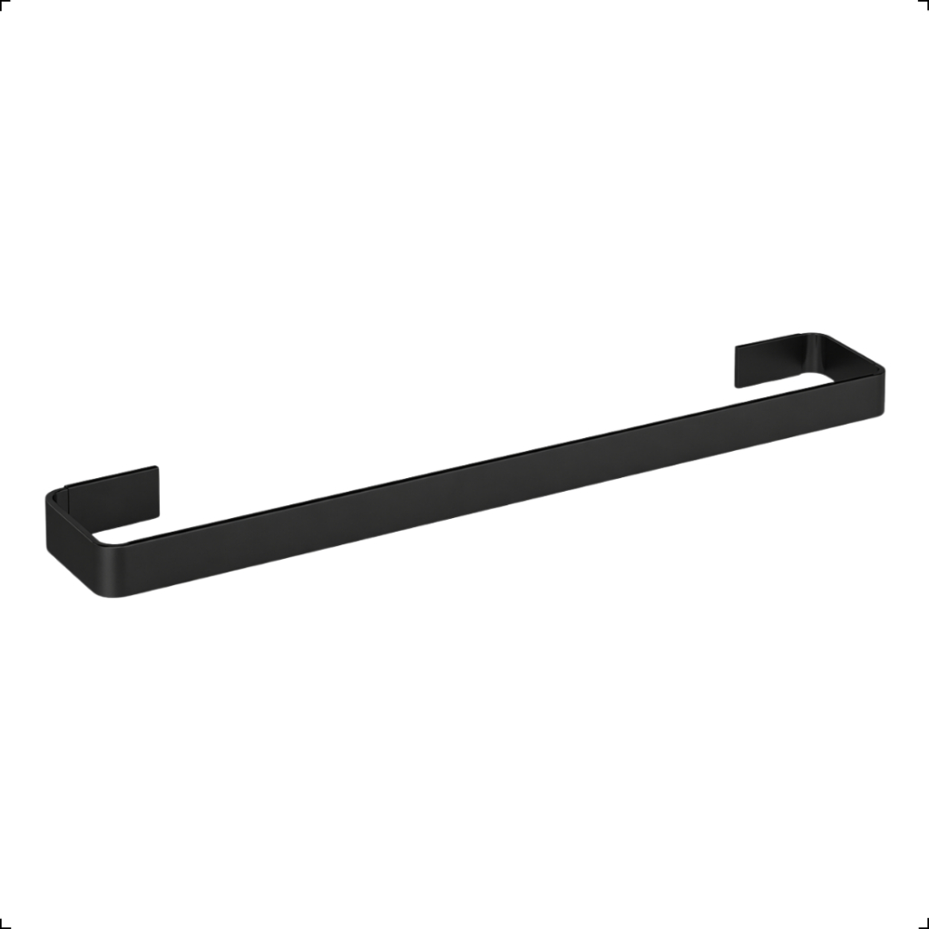 Porta Toalhas De Banho Para Banheiro Preto Fosco Black Matte
