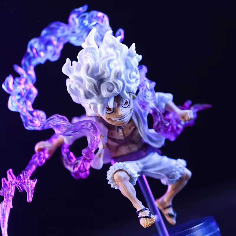 Bandai-PVC One Piece Action Figure para Crianças, Mini Luffy Gear 5, Estátua do Deus Sol Nika, Estatueta Anime, Coleção