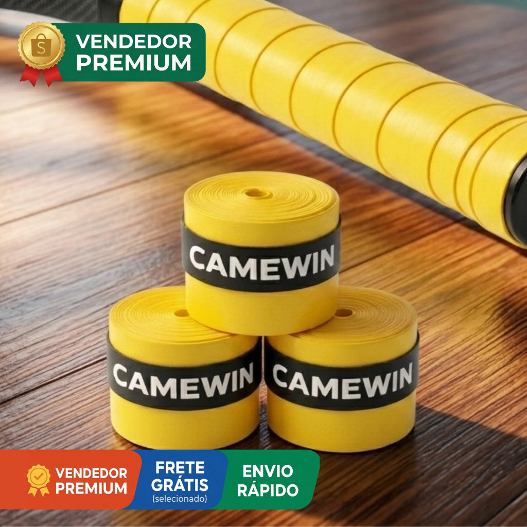 Kit 3 5 ou 10 Overgrip Camewin Raquete Beach Tennis Tênis Padel Liso Antiderrapante Macio…