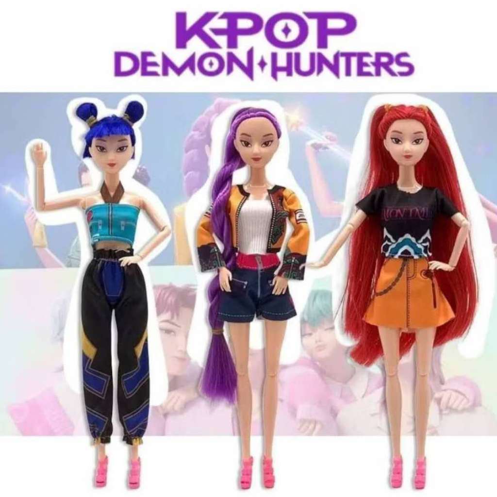kit 2peças Boneca K-Pop Idol Cool Girl Classic Articulada - Estrela da Música Pop com Guitarra