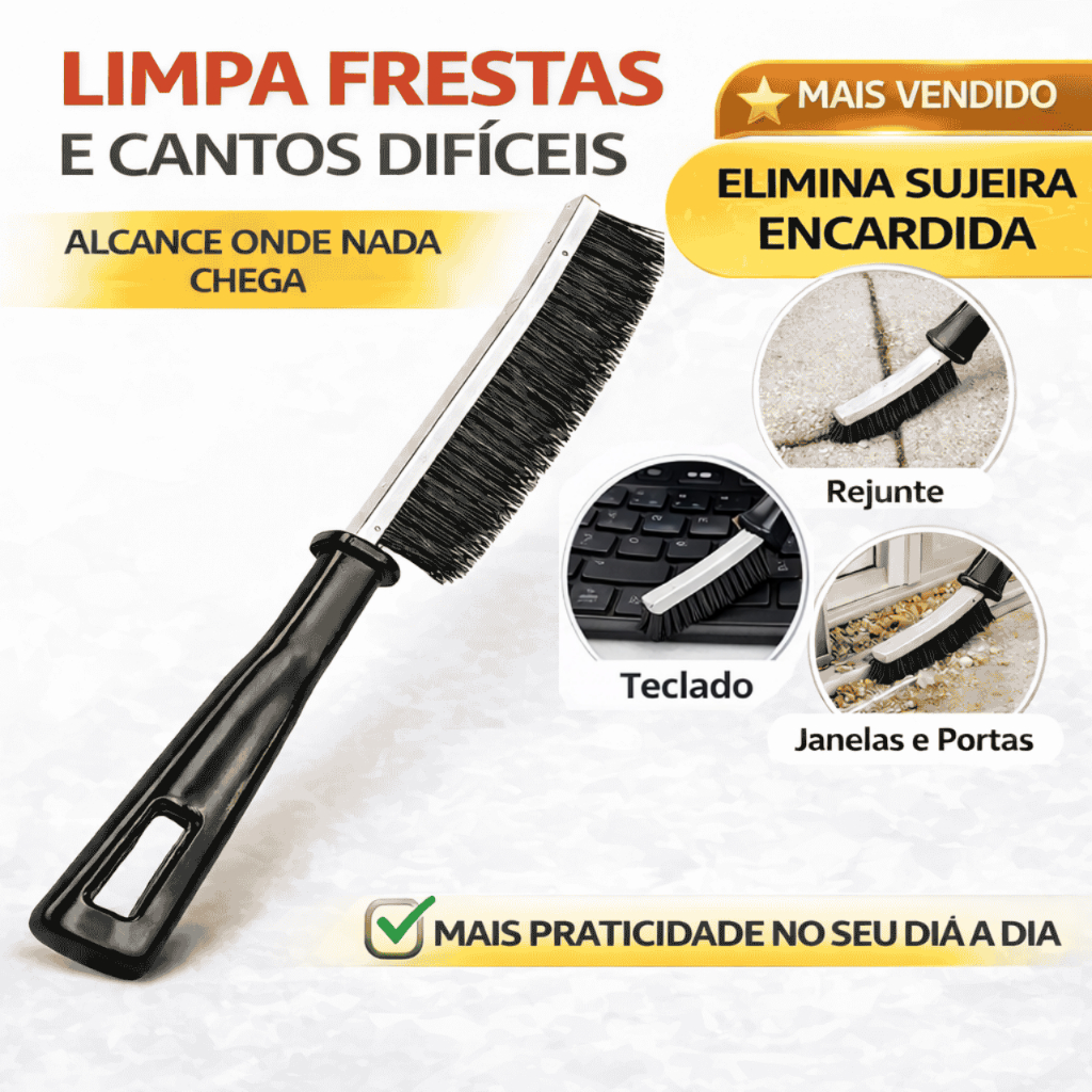 Escovinha de Limpeza Multiuso LIMPA CANTOS, FRESTAS E TRILHOS ( Envio Imediato)