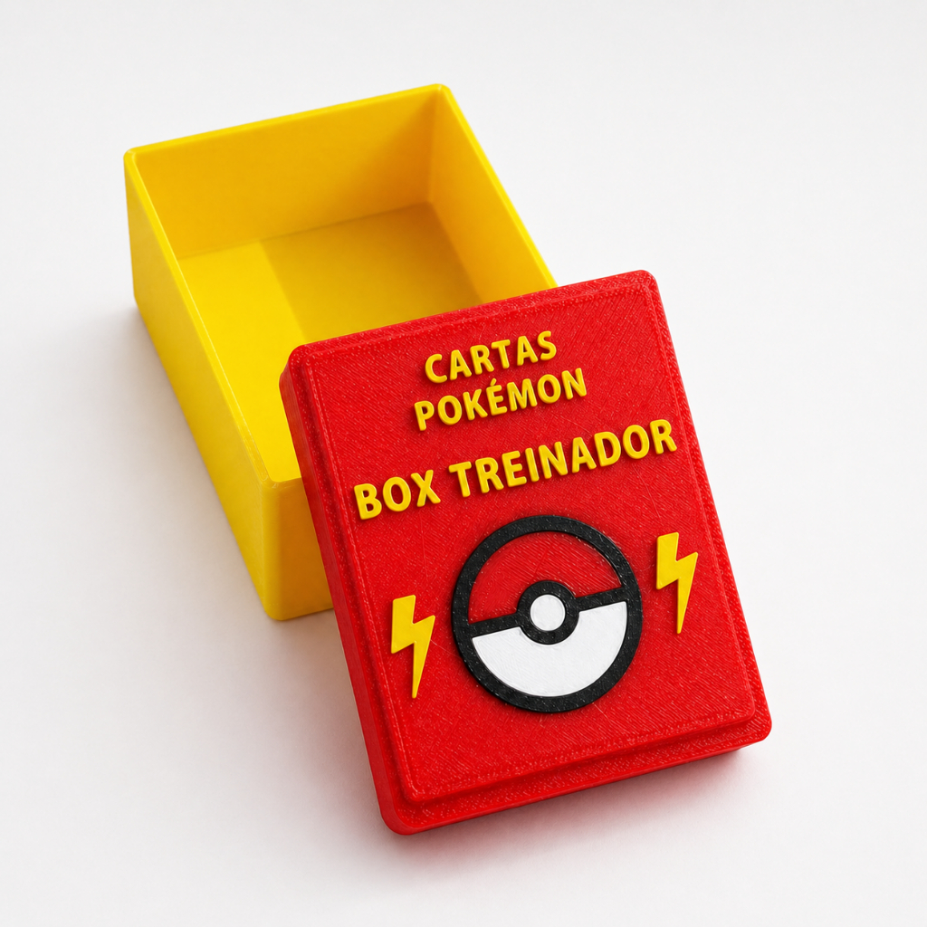 Caixinha para Cartas Pokémon Box Treinador | Organizador de Cartinhas 3 Tamanhos