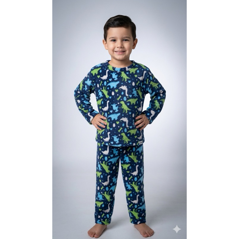CONJUNTO FLEECE INFANTIL PELUCIADO PIJAMA MICROFIBRA ESTAMPADO