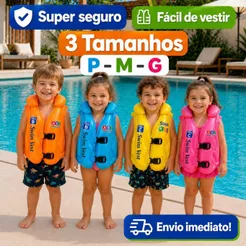 Boia Infantil P M G Natação Colete Salva Vidas Piscina Praia Rios Lagos Inflável Flutuante Diversão Crianças