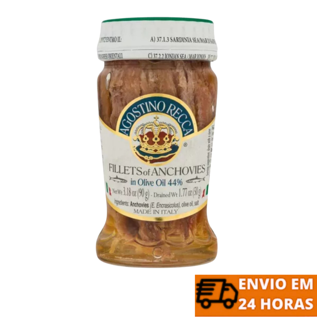 File Anchova Alici Italiano Agostino Recca em Azeite 90 gr