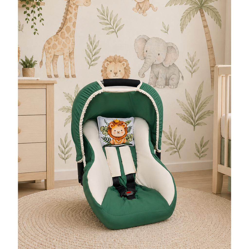 Capa de Bebe Conforto Bebê, Capota Solar, Protetor de Cinto e Almofadinha - Serve 0 a 13 Kg