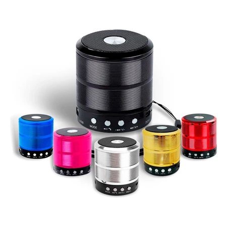 Mini Caixa Caixinha De Som 887 Portátil Bluetooth com Rádio FM SD USB
