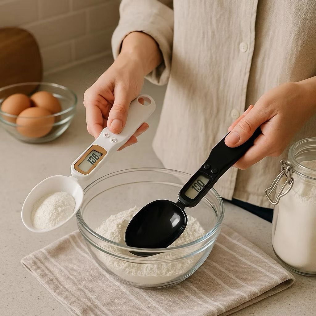 Colher Medidora Pesagem de Alimentos Balança Colher Digital de Pesar 0,1-500g Com Display LCD Linha Premium Para Cozinha