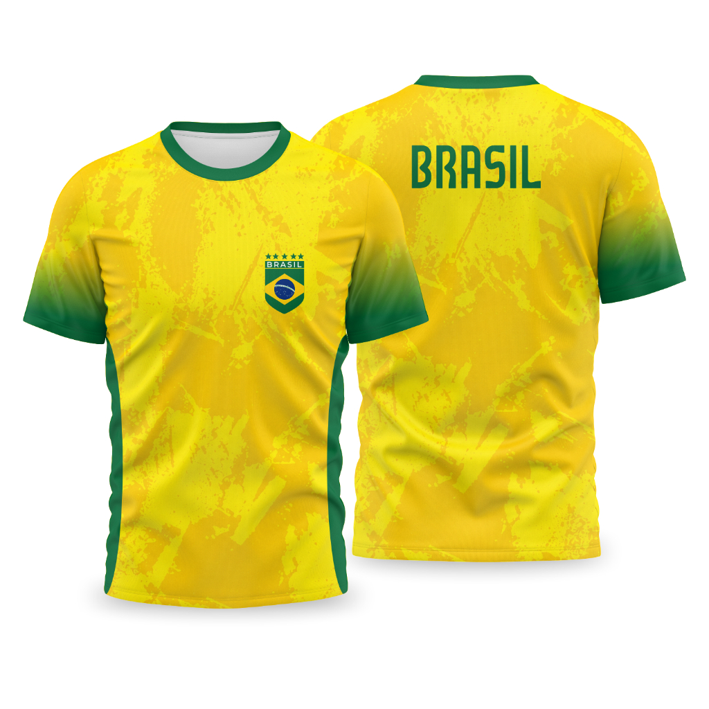 Camisa do Brasil Amarela Torcida Brasileira Copa do Mundo