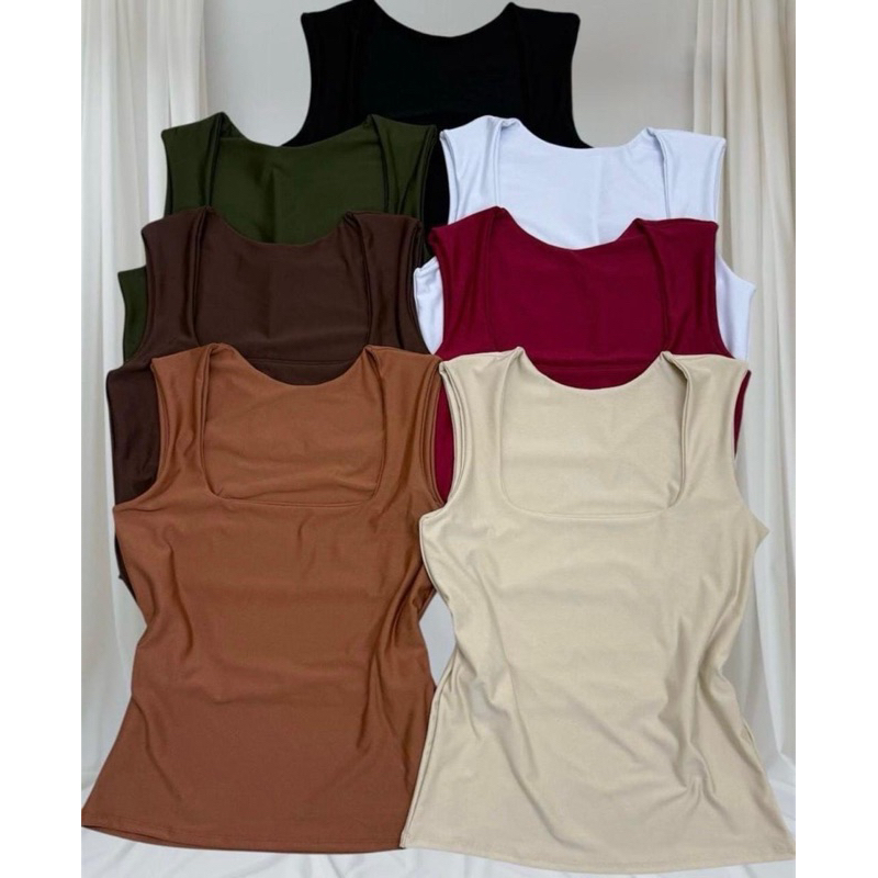 Regata Feminina Blusinha Decote Suplex Básica Lisa Moda Elagante Blogueira Tendência