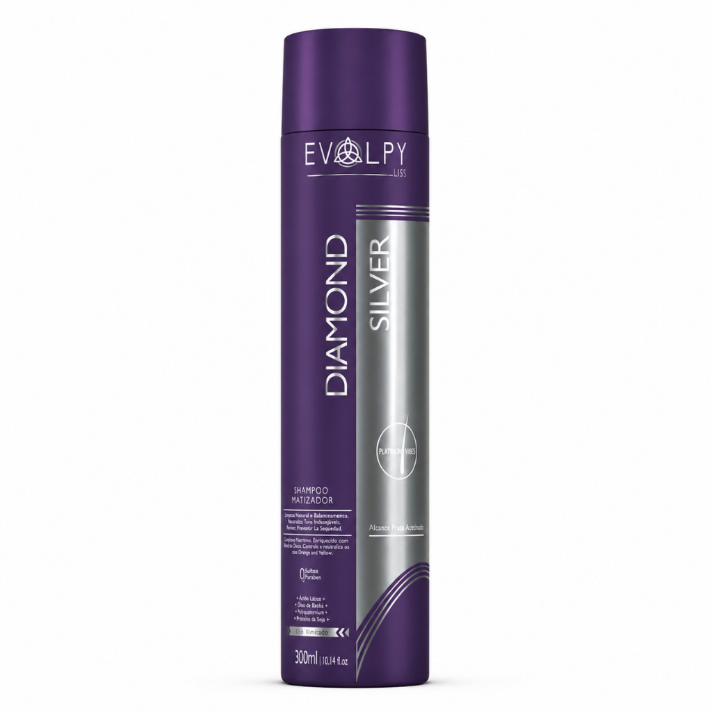 SHAMPOO MATIZADOR | DIAMOND SILVER 300ML - EVOLPY LISS