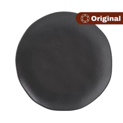 Prato De Sobremesa Orgânico Preto Matte 19,5Cm Porto Brasil - Original