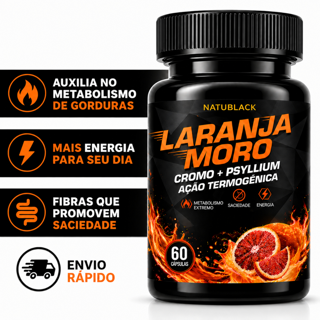 Laranja Moro com Picolinato de Cromo e Psyllium