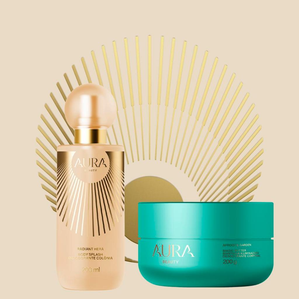 Body splash Hera 200ml + Manteiga Iluminadora Afrodite Garden 200ml