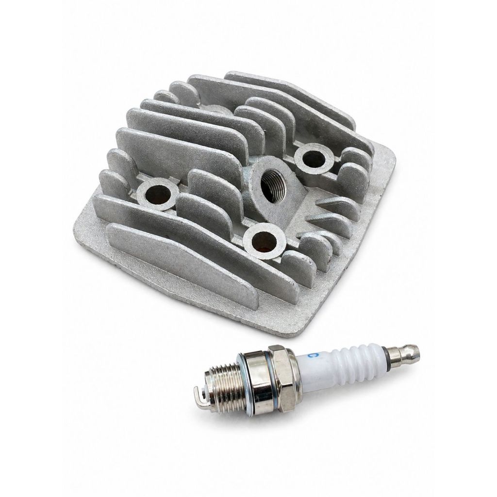 Kit Cabeçote + Vela de ignição para bicicleta motorizada 49cc, 66cc, 80cc Alta Performance